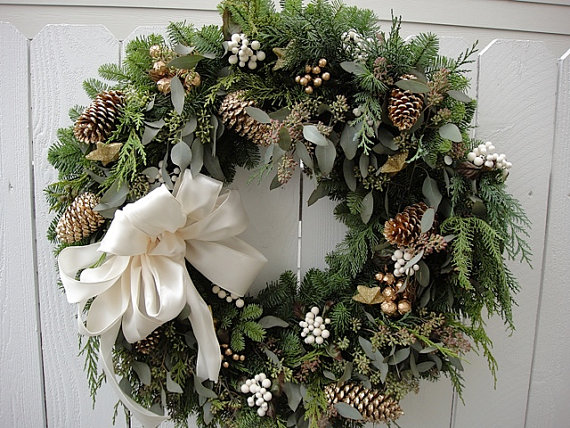Evergreen wreath for christmas
