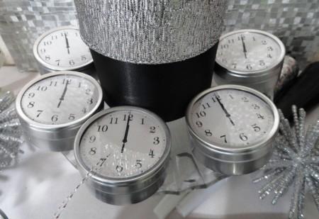 New years eve clock centerpieces