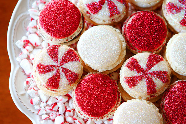 Peppermint Macaroons for Christmas!