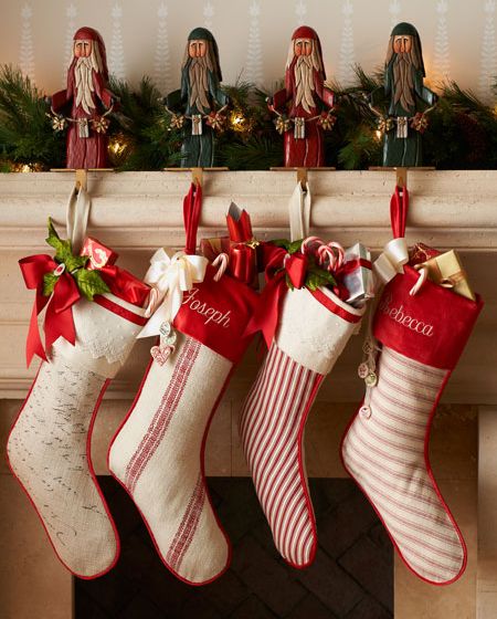 Red and White Christmas Stocks