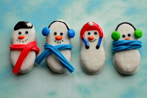 These are cute Snowman nutter butters