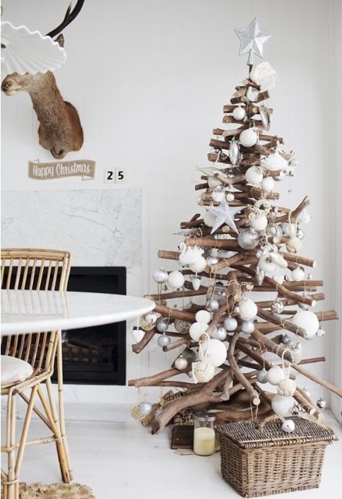 Wooden rustic modern Christmas Tree