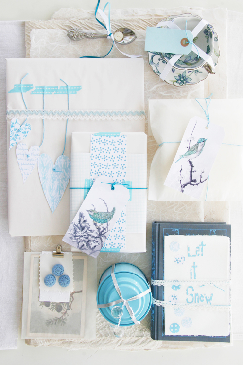 cool blue Christmas wrapping ideas