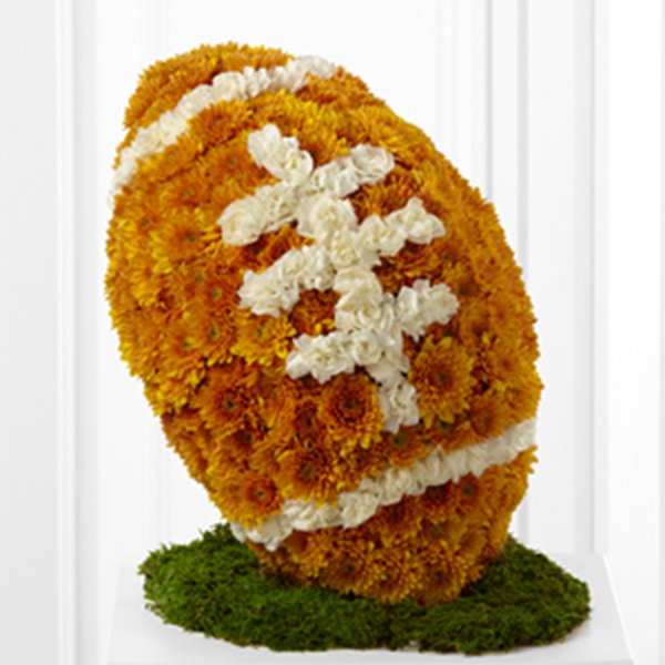 Awesome Football made out of flowers!