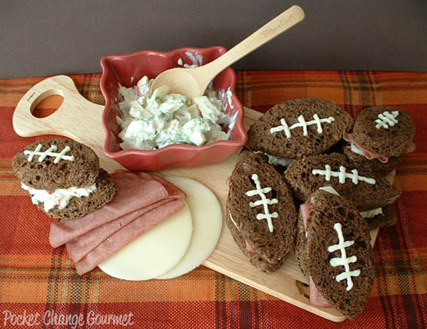 Cute Football Sandwiches For Super Bowl!