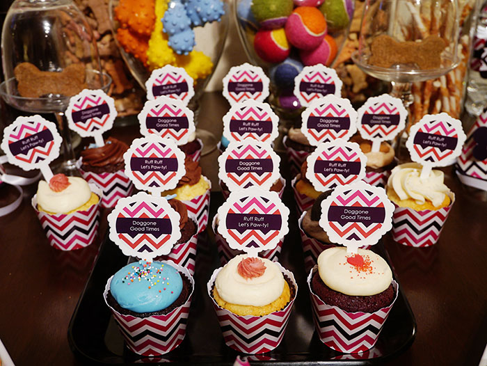 Dog party cupcakes- B. Lovely Events