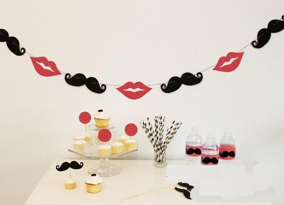 Mustache and lips party