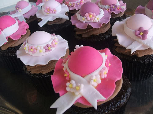 Pretty hat cupcakes