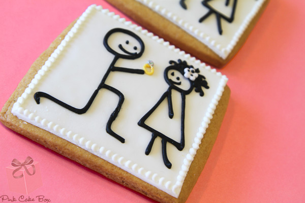 Too cute engagement ring cookies