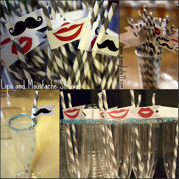 lips and mustache straws