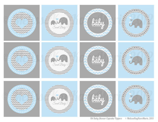 Cute boys safari baby shower printables