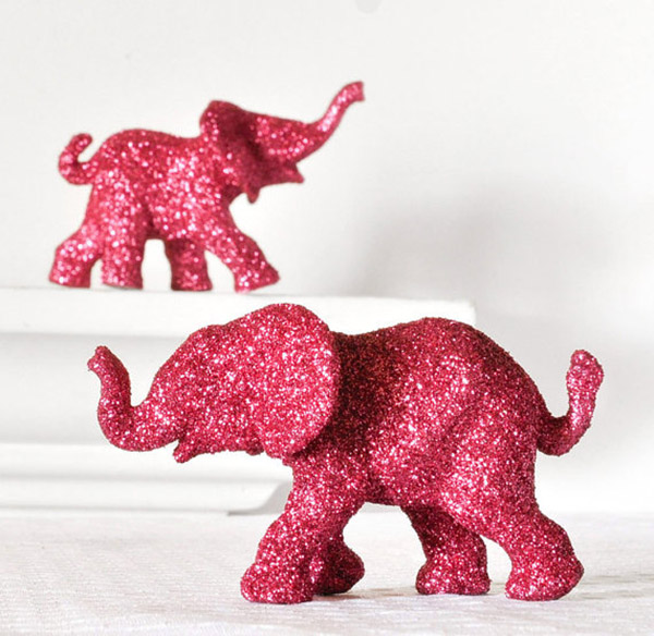 Glitter safari elephants! Oh I love this for a baby shower!