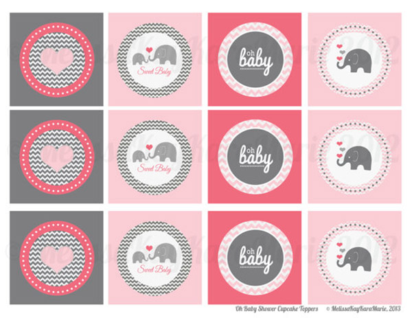 Love these girly safari baby shower printables