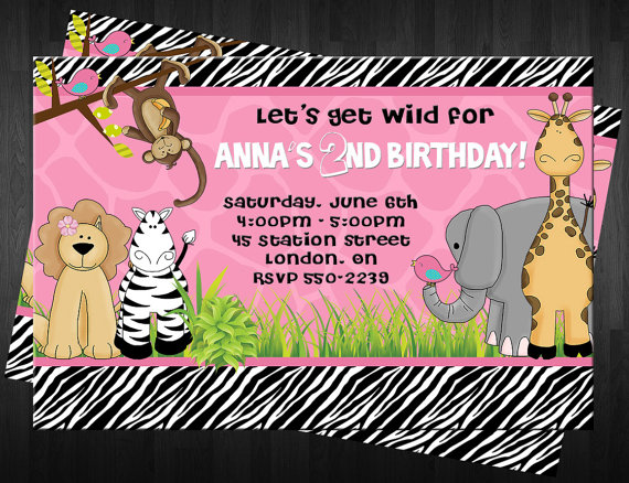 Love this Girls Safari Birthday Invitation