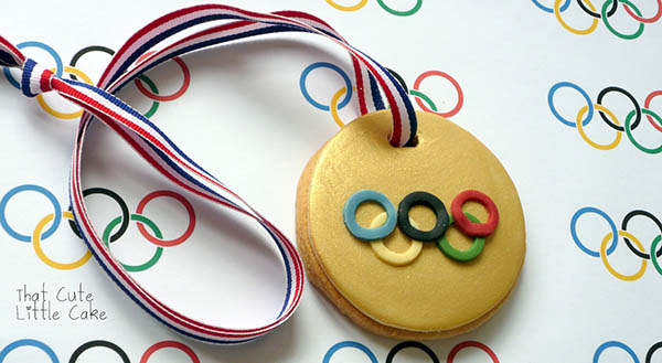 Olympic Gold Medal cookies