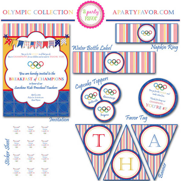 Olympic Party printable set
