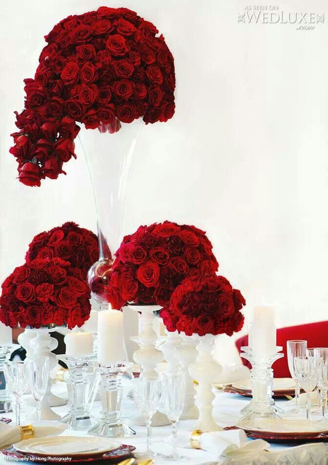 Red Rose Centerpieces
