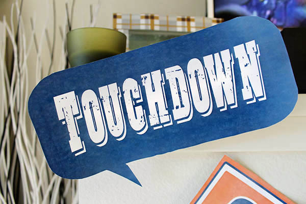 Touchdown football party printables