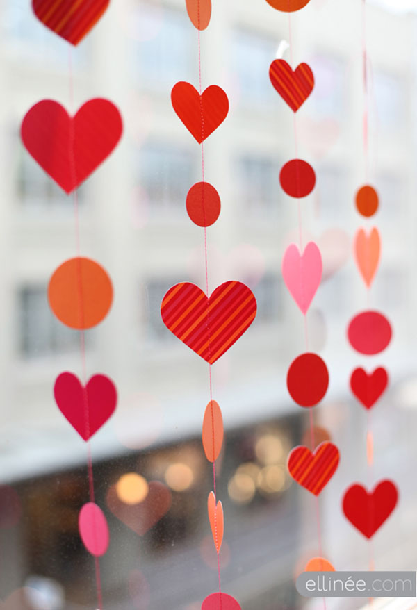 Valentine's Day heart garland