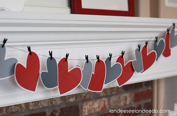 sweet heart garland for valentine's day!