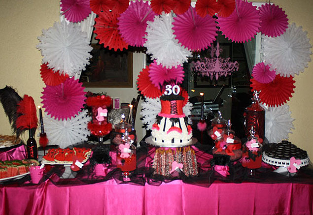 30 burlesque party table- B. Lovely Events