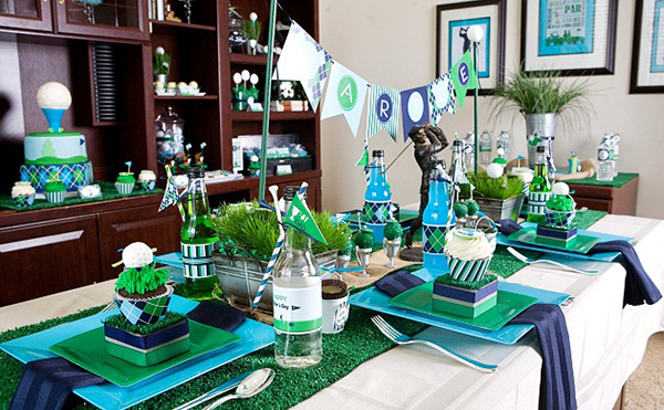 Amazing Golf party- love everything on this table