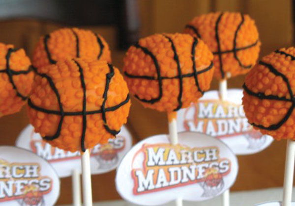 Basketball Cake pops for March Madness!