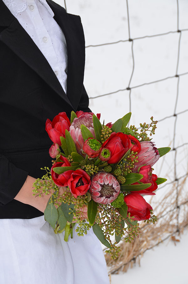 Beautiful Winter Wedding Bouquet- B. Lovely Events
