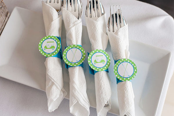 Cute Golf Party Napkin rings