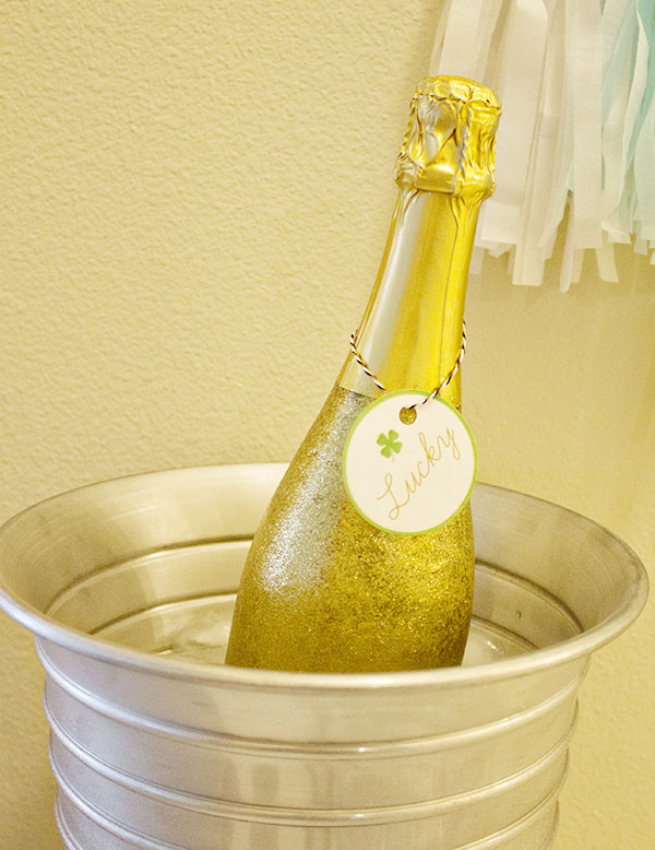 Gold Glitter Champagne For A Lucky In Love Engagement Party! B. Lovely Events