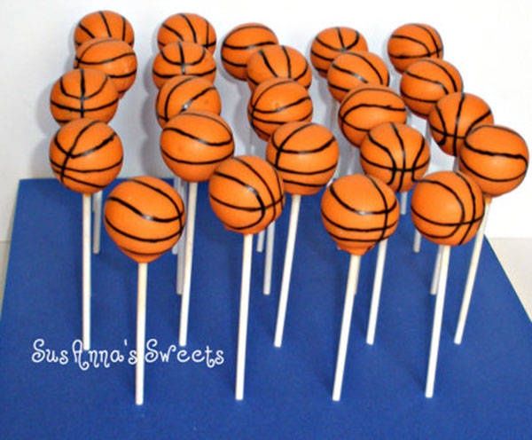 Love these Basketball cake pops!