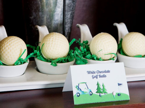 White Chocolate Golf Balls Are So Cute At This Golf Party