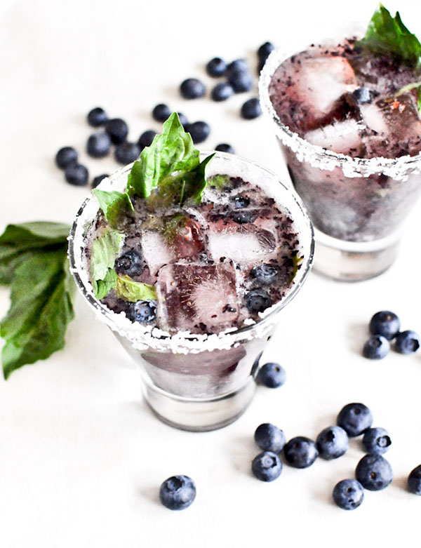 Bomb Margaritas! Roasted blueberry & basil!
