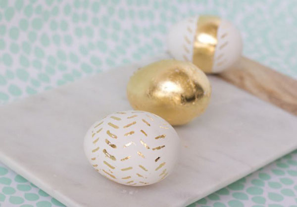 Gold Leaf Easter Eggs