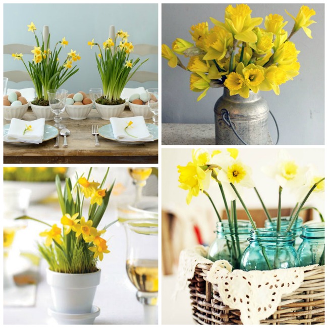 Lots Of Daffodil Centerpiece Ideas- B. Lovely Events #Easter #Spring #Centerpieces