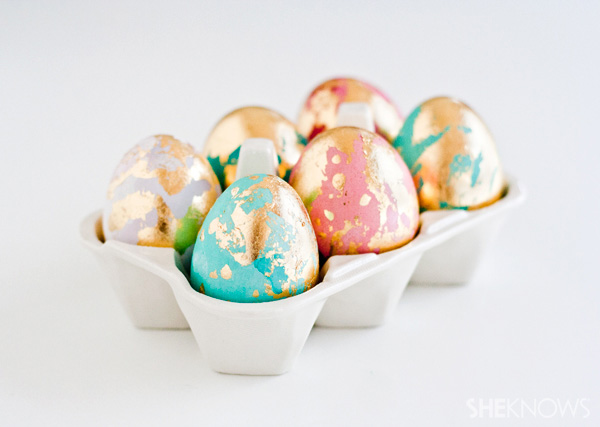 Marbled Gold Easter Eggs!