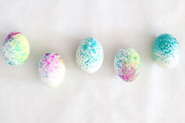 Sprayed Watercolor eggs!