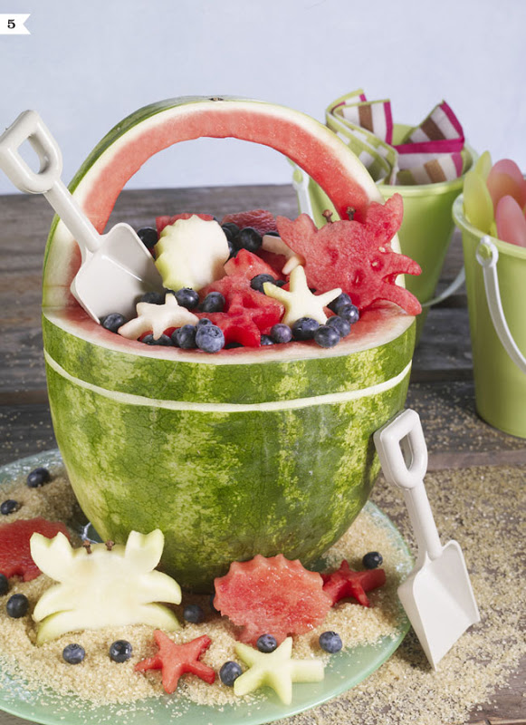 Awesome watermelon sand bucket for a pool party