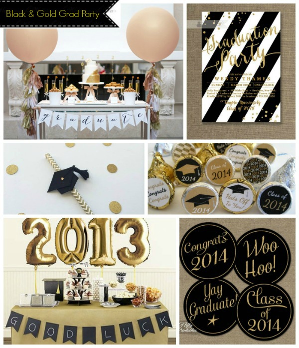 Black And Gold Grad Party