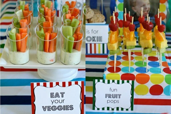 Colorful Pool party food ideas