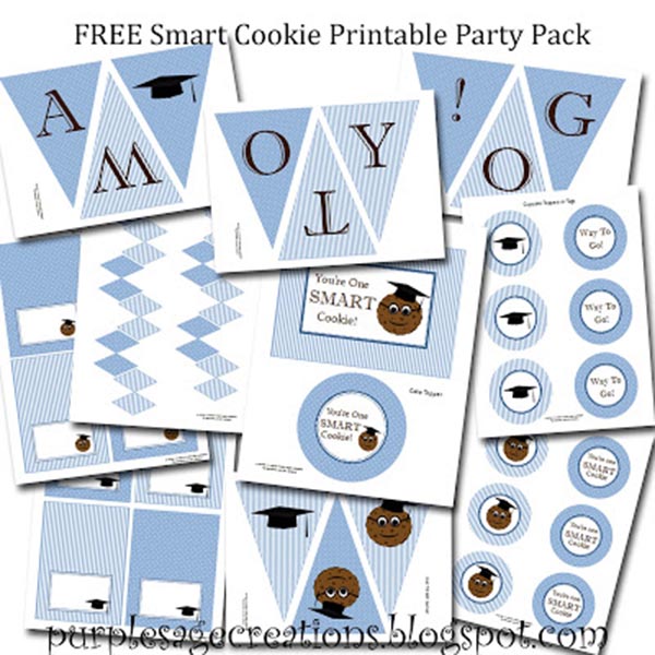 Free Smart Cookie Graduation Party Printables