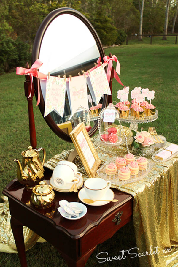 Gold and glam mother's day tea!