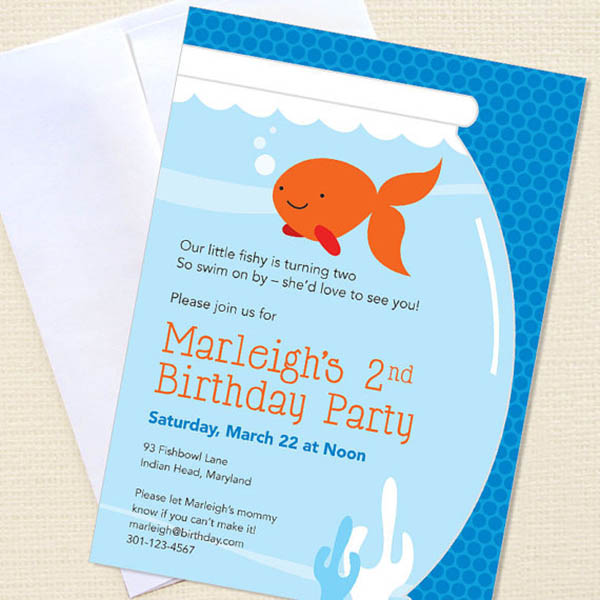 Goldfish Party invitations- cute!