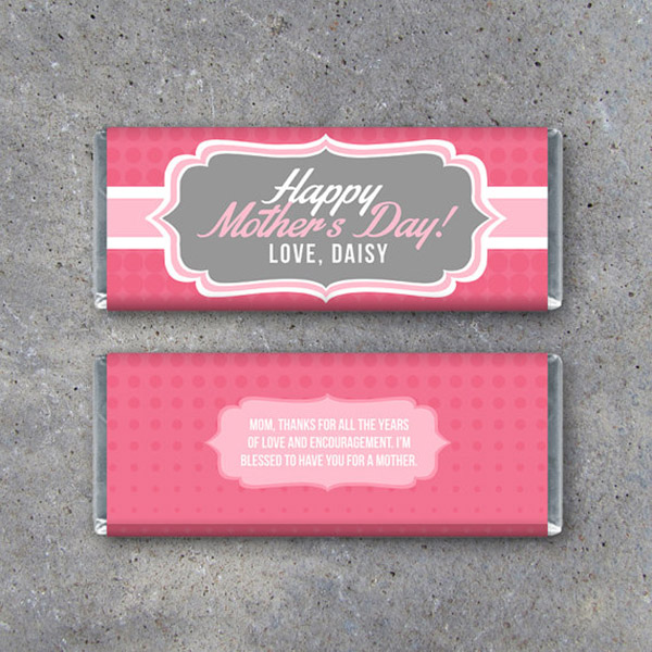 Happy Mother's Day Chocolate wrapper