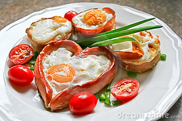 Heart Shaped Bacon- Oh lovely!