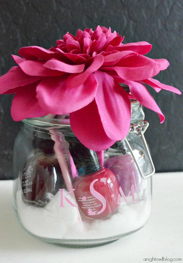Monogram Manicure Jar for Mother's Day