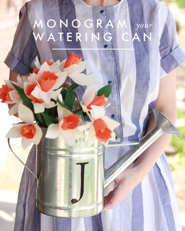 Mother's Day monogrammed watering can
