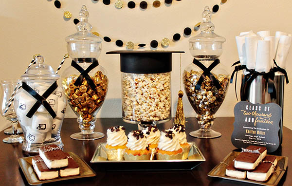 Adorable Black And Gold Grad Party With Some Darling DIY Details! - B. Lovely Events