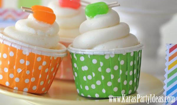 Cute Popsicle Cupcakes For A Summer Party!