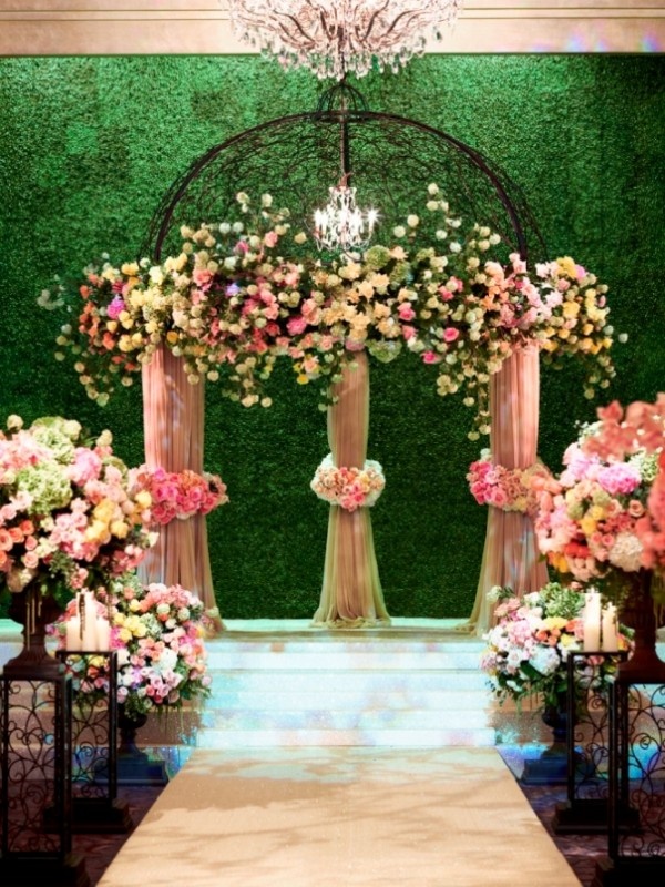 Pastel wedding arch